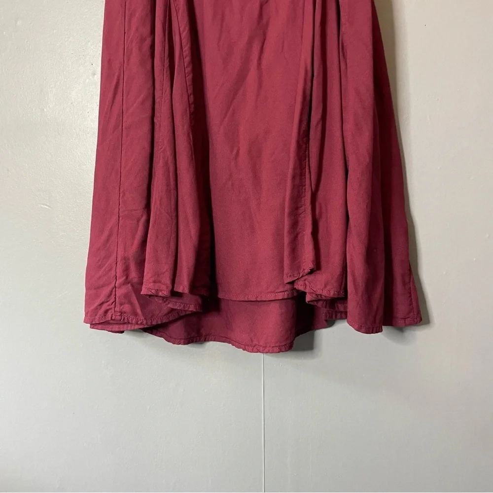 Urban outfitters Burgundy babydoll Dress‎ with Black Lace Detail size small